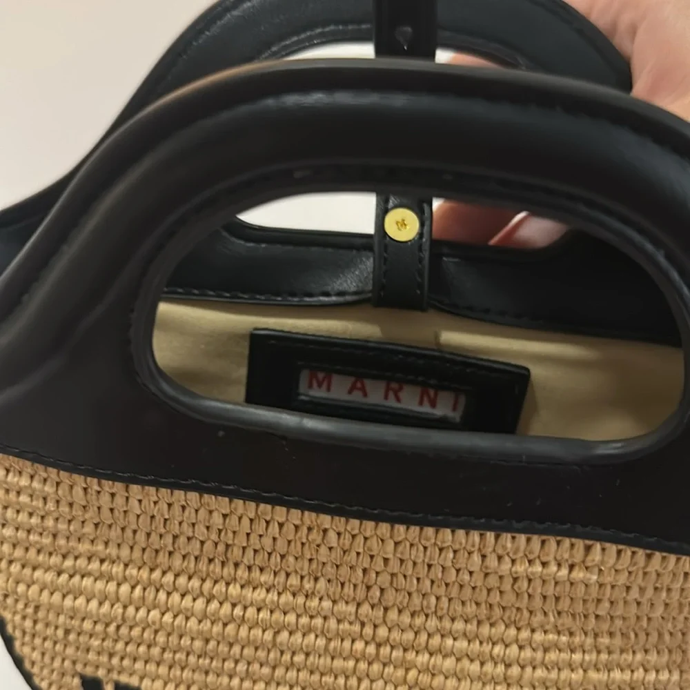 MARNI Tropicalia Micro Bag In Black Leather Bag-Authentic OS No Bag Strap